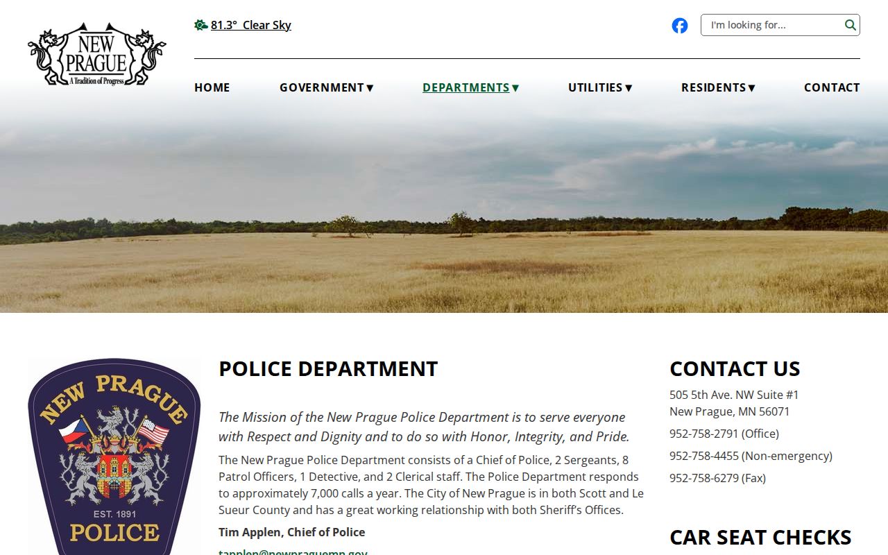 New Prague court records police and county-border information