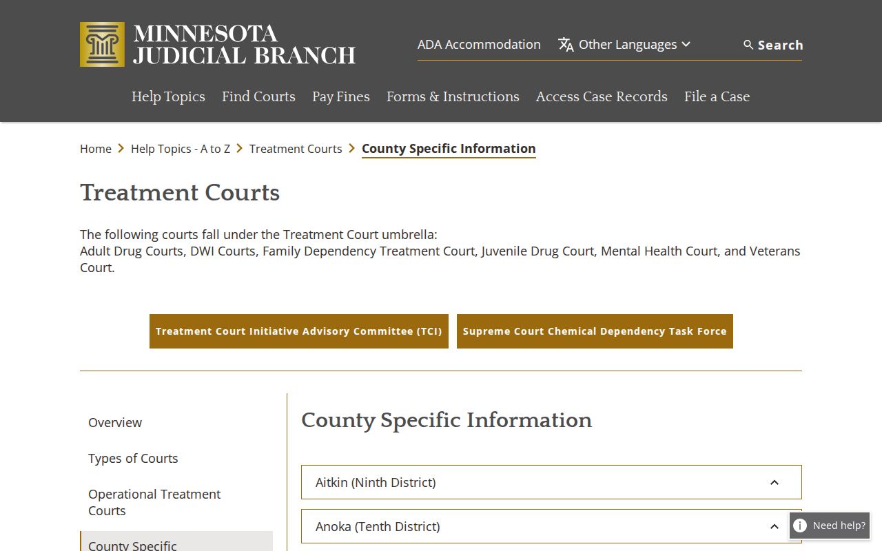 Scott County criminal court docket treatment court directory information